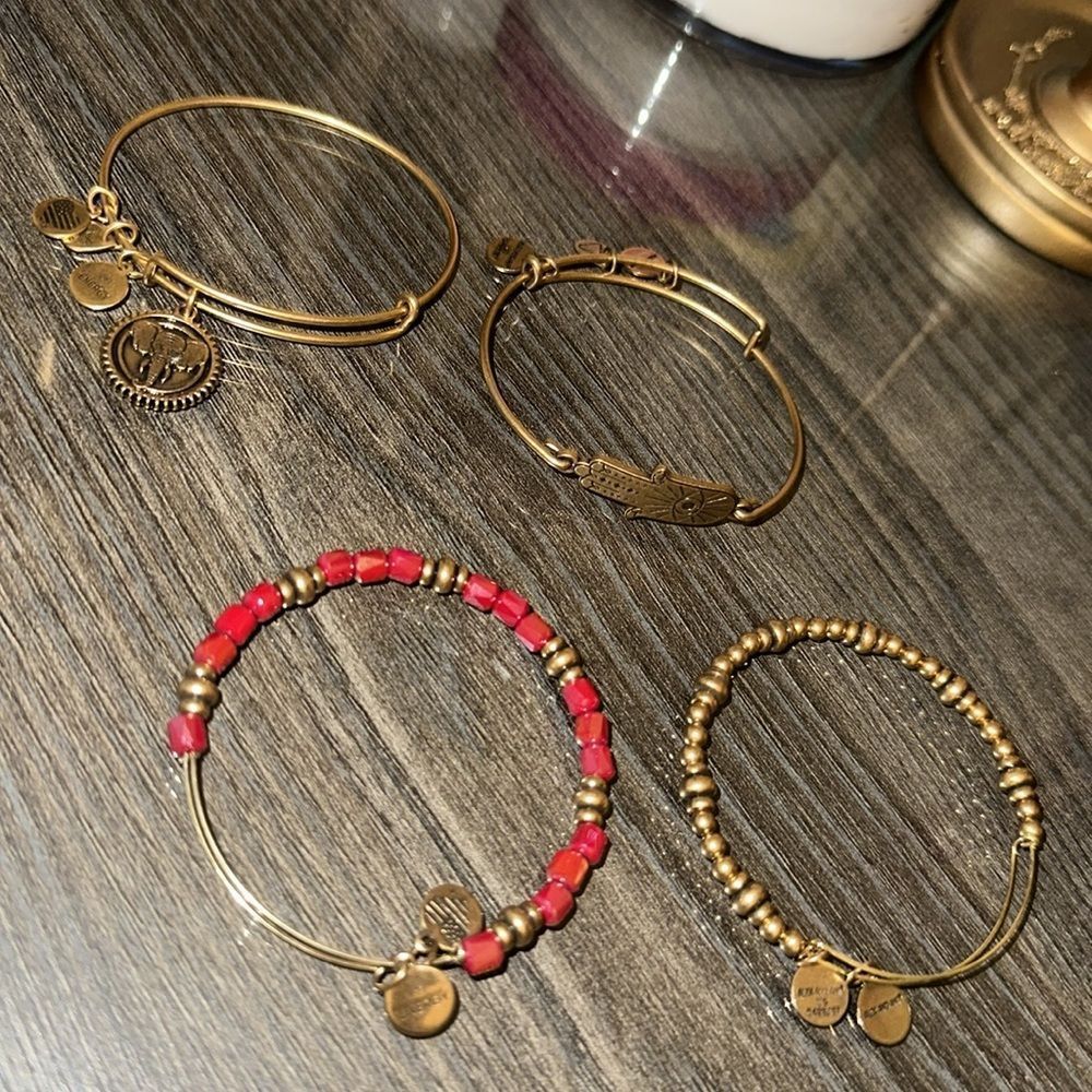 Alex & Ani Create Chain Clasp Bracelet With Slider Charms Expandable Bracelets - Picture 16 of 17